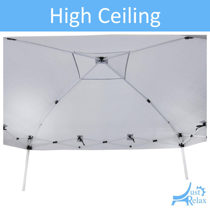 compact pop up tent Just Relax Compact Travel Ready Canopy Tent With Case, White, 10x10 Feet