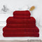 Premius Premium 6-Piece Combed Cotton Bath Towel Set, Burgundy