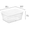 Sterilite Basic Clear Storage Box with White Lid, 16 Quart, 16.75x11.8x7 Inches