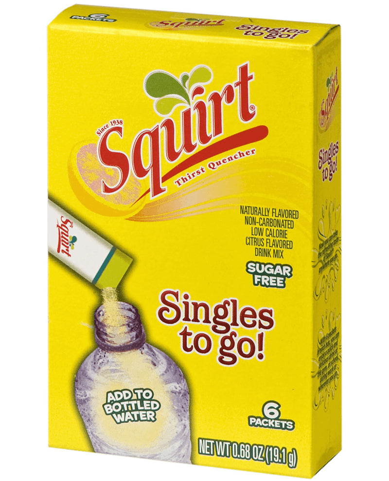 Squirt Thirst Quenche Singles To Go! Drink Mix Packets, Citrus, Sugar Free, 6-Count