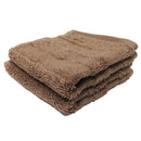 Feather and Stitch Zero Twist Wash Cloth, 12x12 Inches, Light Brown (Pack of 2)