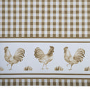Barnyard Kitchen Curtain Tier and Valence Set, Taupe, 58x14 and 58x36 Inches