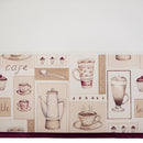 Cappuccino Printed Kitchen Curtain Tiers & Swag Set, 56x36 Inches