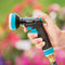 Gilmour Watering Heavy Duty Front Trigger Nozzle with 8 Patterns, Aqua-Black