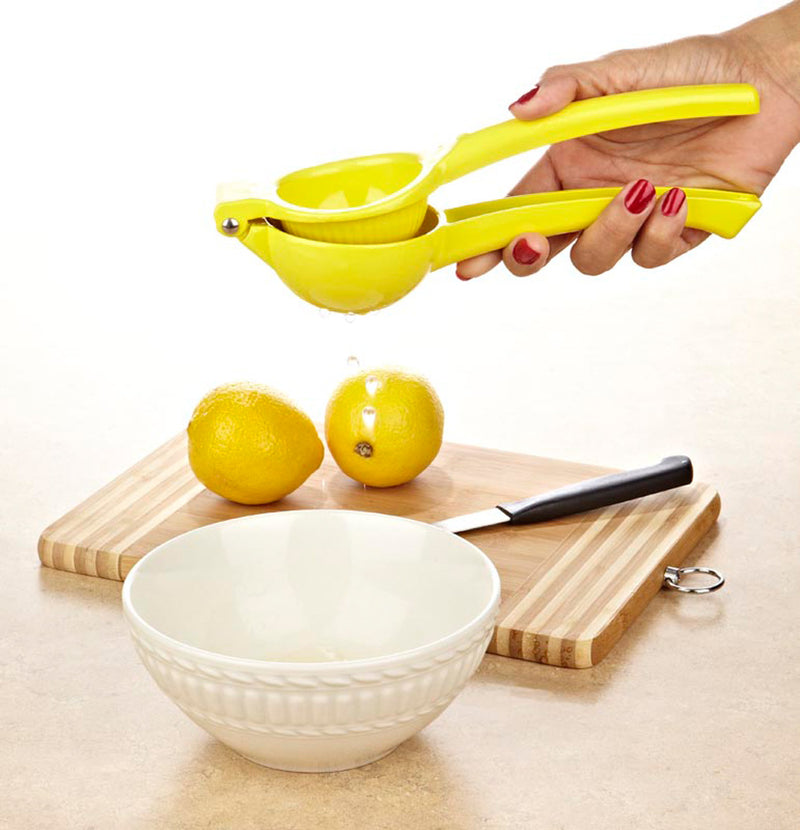 Kitchen Details Manual Hand Lemon Squeezer, Yellow, 8.6x2.9x1.77 Inches