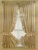 Fabric Dobbie Window Curtain Set Taupe - 36x54