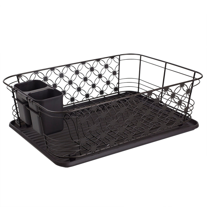12 Wholesale Home Basics Twist Dish Rack With Clear Draining Board - at 