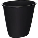Sterilite 1.5 Gallon Oval Vanity Wastebasket, Black, 10x10x5 Inches