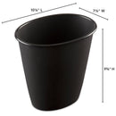 Sterilite 1.5 Gallon Oval Vanity Wastebasket, Black, 10x10x5 Inches