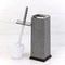 Bath Bliss Stainless Steel Toilet Brush And Holder, Textured Weave, Chrome Finish, 4.25sqx14.75