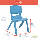 JOON Stackable Plastic Kids Learning Chairs, Sky Blue, 20.5x12.75X11 Inches, 2-Pack (Pack of 2)