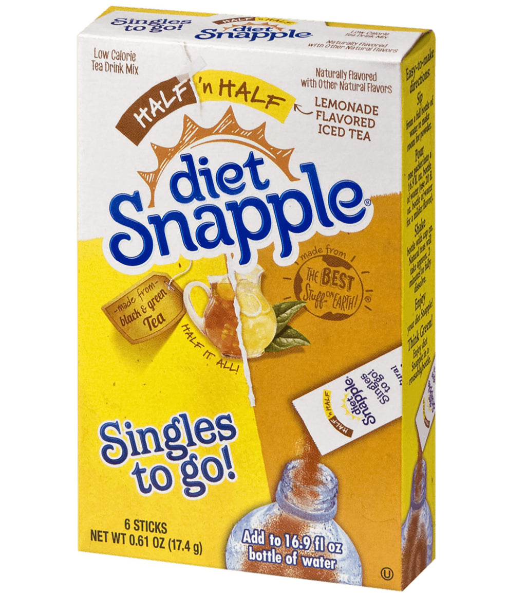 Snapple Diet Singles To Go! Drink Mix Packet, Lemonade Iced Tea, 6-Cou ...
