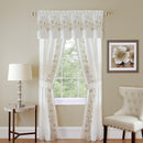 Fairfield Complete 5-Piece Panel, Valance & Tieback Set, White, 55x84 Inches
