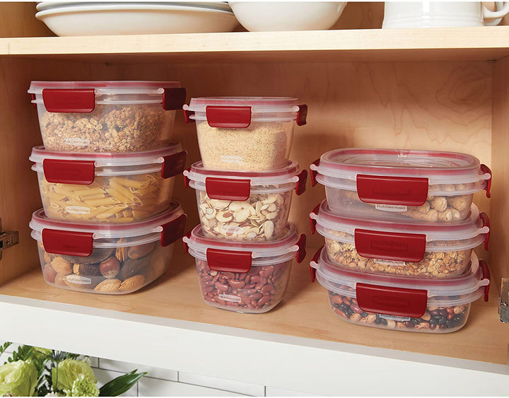  Rubbermaid TakeAlongs Deep Squares Food Storage Containers, 7  Cup, Chili Tint, 2 Pack : Tools & Home Improvement