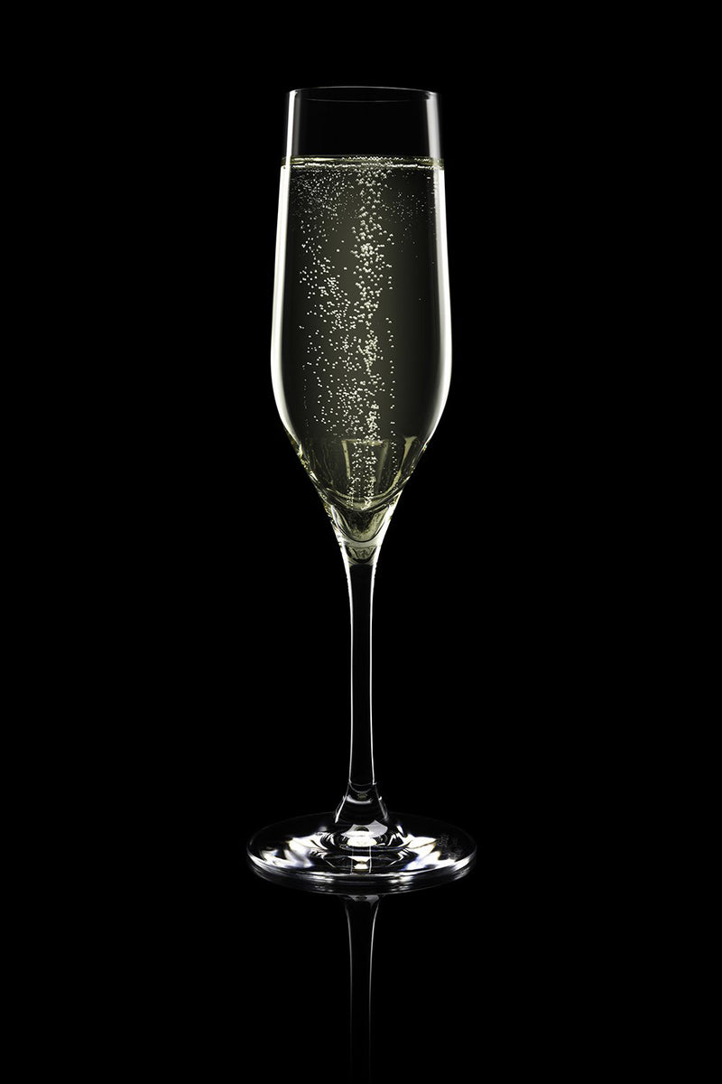 Stolzle Eclipse Crystal Glass Champagne Flutes, 6.25 Ounces, Set of 6