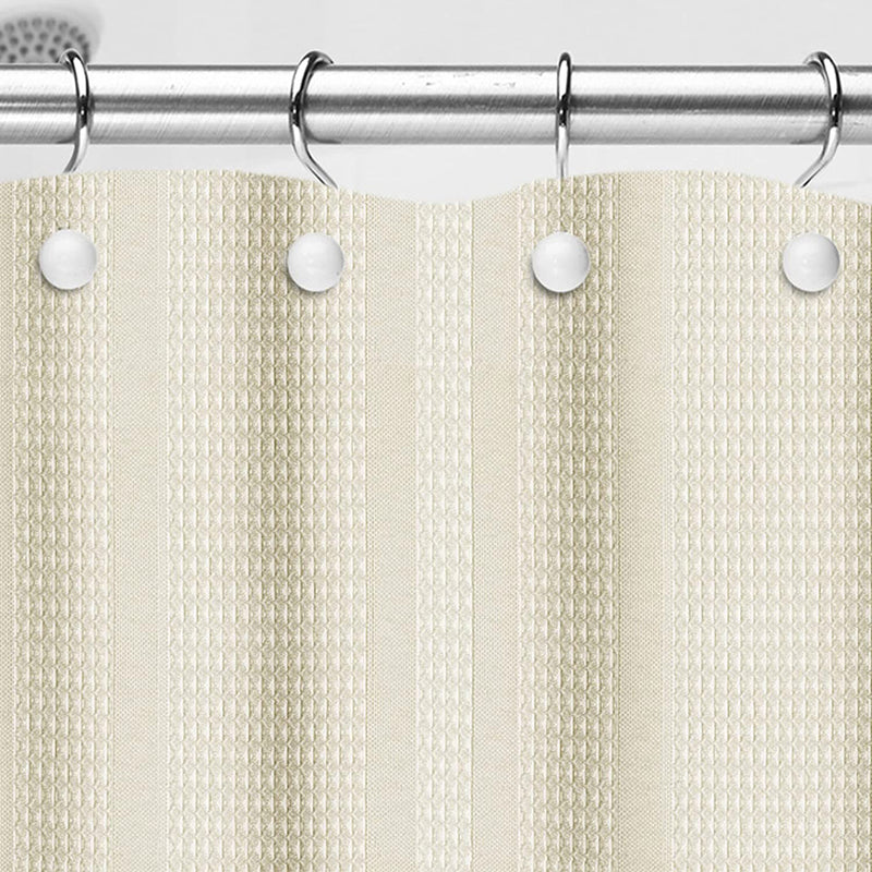 Popular Bath Ball Metal Shower Curtain Hooks, White, 12 Pack