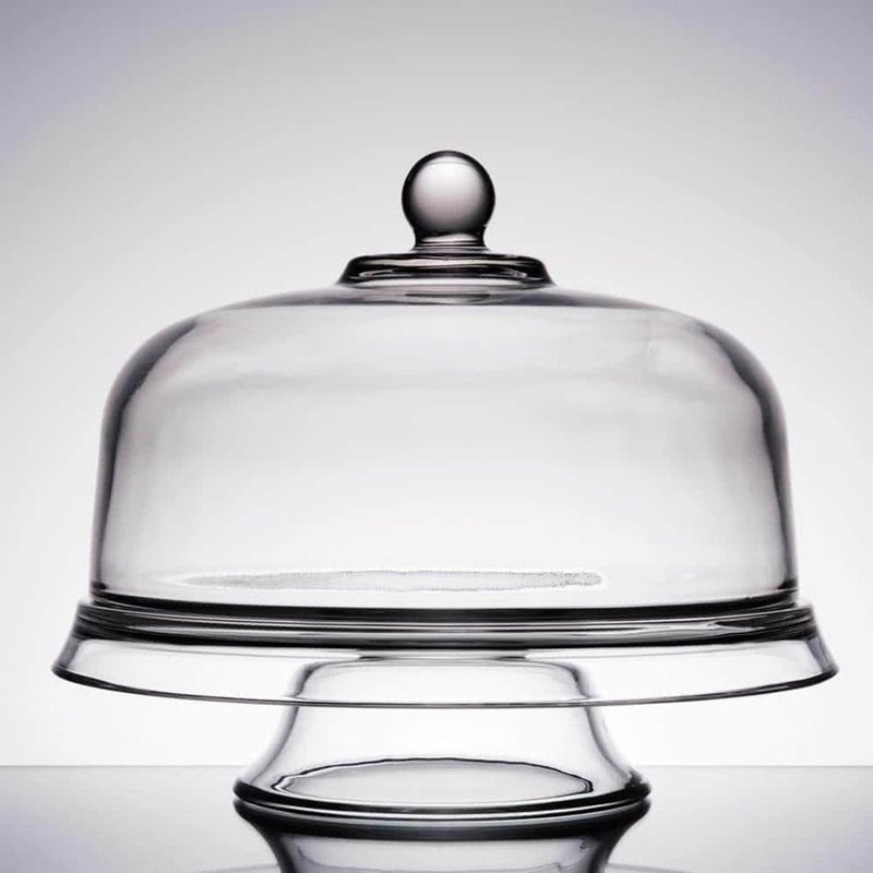 Anchor Hocking Presence 4-in-1 Cake Plate and Dome Stand Set, Clear