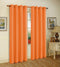 Melanie Faux Silk Panel With 8 Grommets, Orange, 55x84 Inches