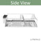 Premius Deluxe Chrome Dish Rack And Cutlery Holder, 18.5x12.7x5.25 Inches