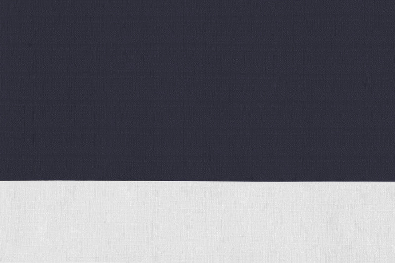 Darcy Textured Rod Pocket Window Panel, Navy Blue-White, 52x84 Inches