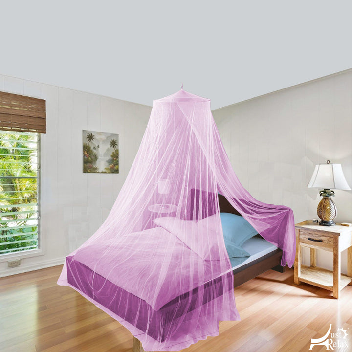Fuschia Pink Mosquito Net Bed Canopy 