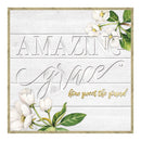 Premius Gracious Quotes Framed Wall Decor With Mirror Cut-Outs, Amazing Grace, 12x12 Inches
