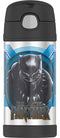 Thermos FUNtainer Bottle, Black Panther, Black, 12 Ounces