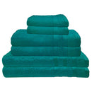 Premius Premium 6-Piece Combed Cotton Bath Towel Set, Teal Green