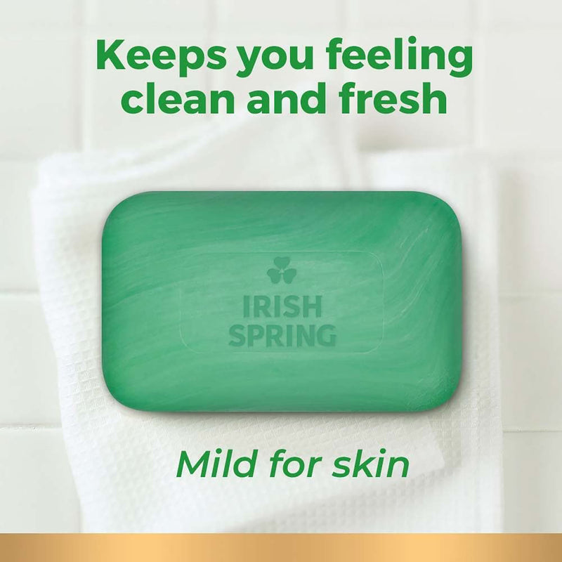 Irish Spring Deodorant Bar Soap, Original, Green Irish Spring, 3-Pack, 3.7 Ounces