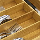 Home Basics Bamboo Cutlery Tray, 10x14 Inches