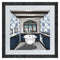 Premius Floating Bathtub Blue Lodge Washroom Wall Decor, 14x14 Inches