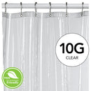 Bath Bliss Splash Guard Hotel Weight PEVA Shower Curtain Liner, Clear, 70x72 Inches
