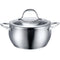 Diamond Stainless Steel Casserole Stockpot With Tempered Glass Lid, 6 Quart