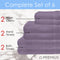 Premius Premium 6-Piece Combed Cotton Bath Towel Set, Hyacinth Purple