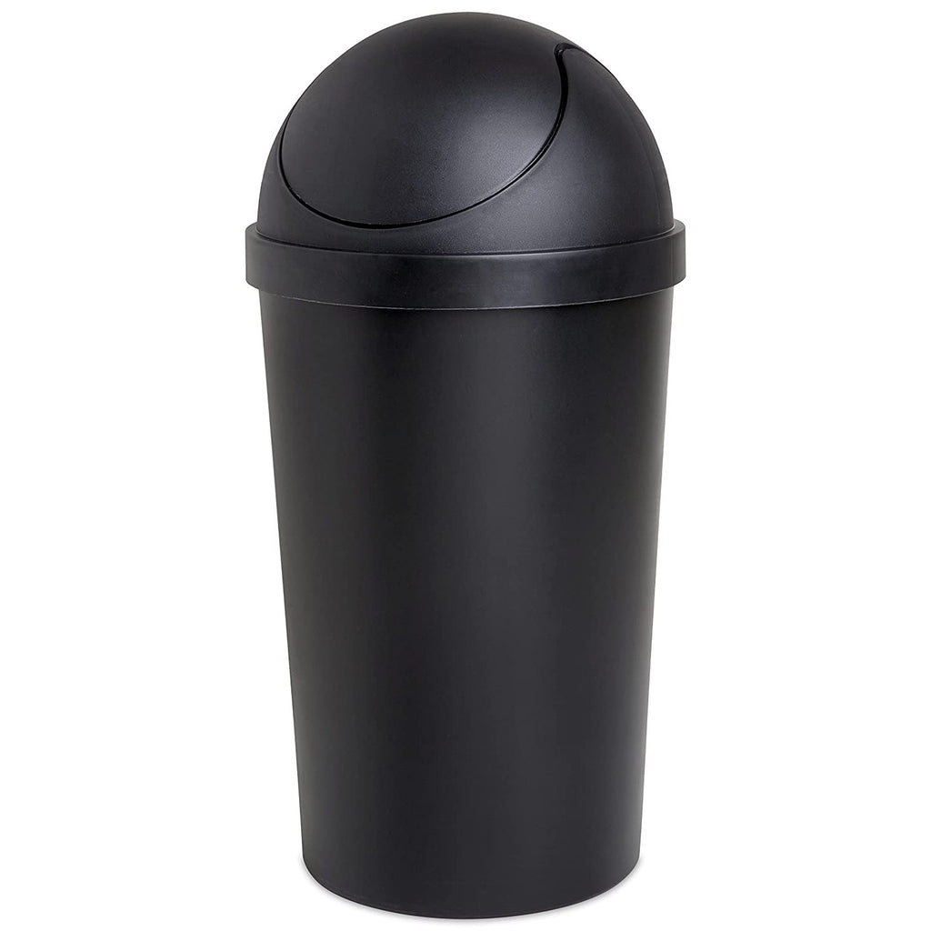 Sterilite Round SwingTop Wastebasket, Black, 3 Gallon – ShopBobbys