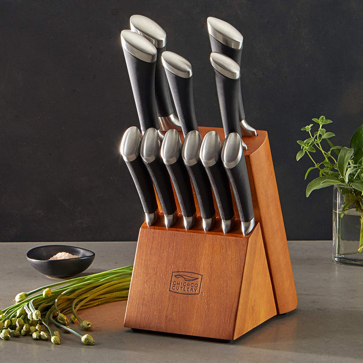 Chicago Cutlery Fusion 12-Piece Forged Premium Knife Block Set with St –  ShopBobbys
