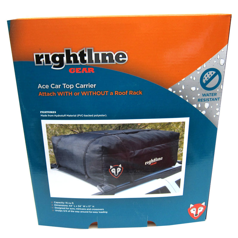 Rightline Gear 100A20 Ace Car Top Carrier, Water Resistant, Black
