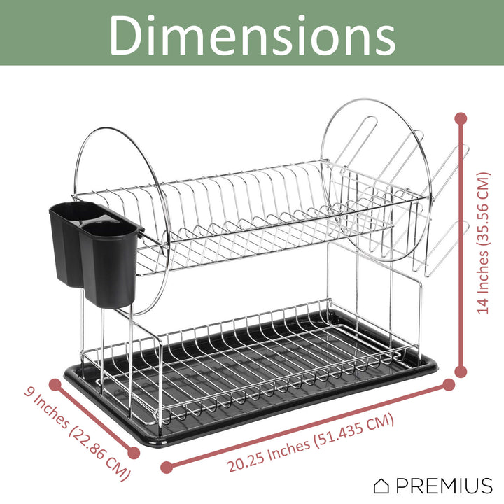 Drying and Organizing Dishes Plastic 2-Tier Dish Drainer Rack - China Rack  and Dish Rack price