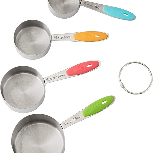 Wilton Rosanna Pansino 4-Piece Metal Measuring Cup Set, Multi