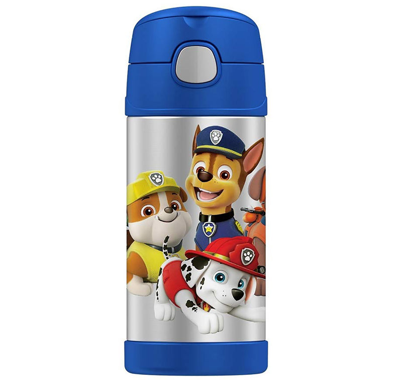 Thermos FUNtainer Paw Patrol Insulated Bottle With Straw, Blue, 12 Ounces