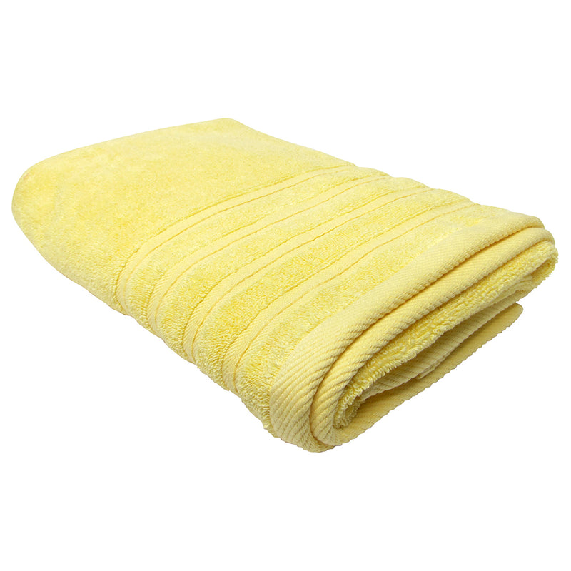 Feather and Stitch 2-Ply Bath Towel, 27x54 Inches, Yellow
