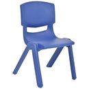 JOON Stackable Plastic Kids Learning Chairs, Dark Blue, 20.5x12.75X11 Inches, 2-Pack (Pack of 2)