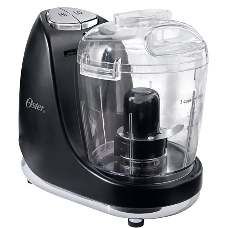 Oster 3-Cup Mini Chopper with Accessories, Black, 7.9x9.1x5.6 Inches