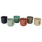 Home Basics 6-Piece Stoneware Mug Set With Chrome Stand, Multi, 11 Ounces