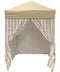 Just Relax Patio Pop-up Striped Cabana Tent, Beige-White, 5x5 Feet