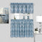 Avery 3-Piece Printed Kitchen Curtain Set, Blue, Tiers 58x36 Inches, Valance 58x14 Inches