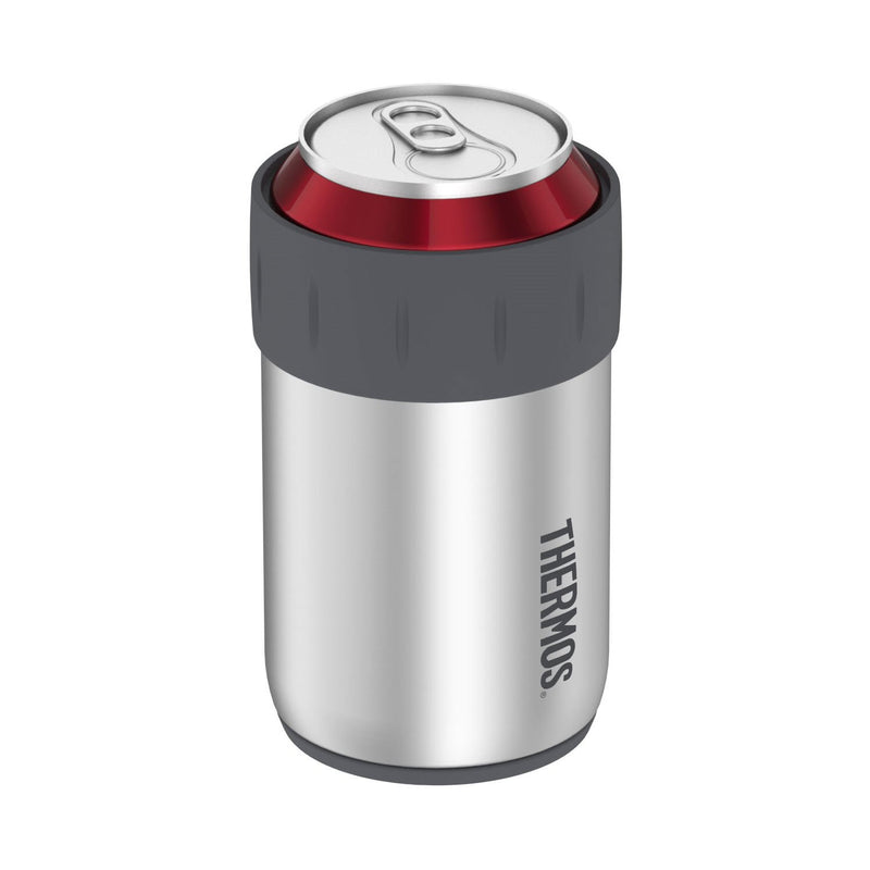 Thermos Stainless Steel Beverage Can Insulator For 12 Ounce Can, Silver