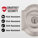 Kwikset Montara X Juno Knob With SmartKey Deadbolt – Satin Nickel – 95530-018
