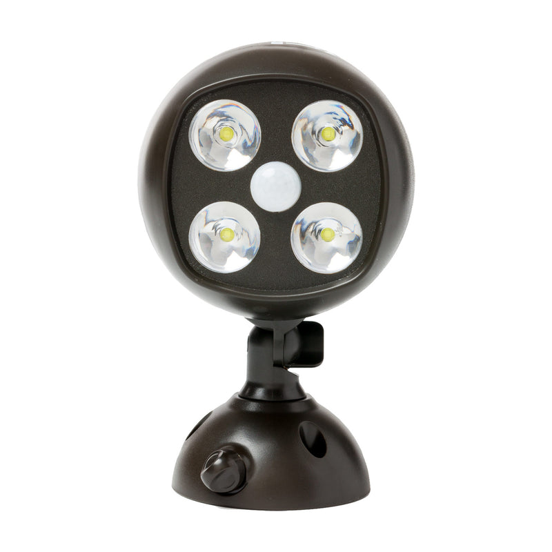 Mighty Power Wireless Motion Sensor 4 Ultra Bright CREE LED Floodlight, Weatherproof, Brown