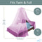 Just Relax Elegant Mosquito Net Bed Canopy Set, Pink, Twin-Full